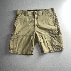 Lee Extreme Motion Mens Cargo Shorts Size 36 Beige Performance Stretch